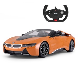 MASINA CU TELECOMANDA BMW I8 PORTOCALIE SCARA 1 LA 12 - Img 1
