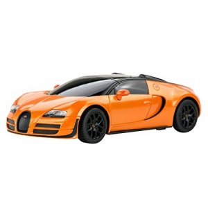 MASINA CU TELECOMANDA BUGATTI GRAND SPORT VITESSE PORTOCALIU CU SCARA 1 LA 24 - Img 2