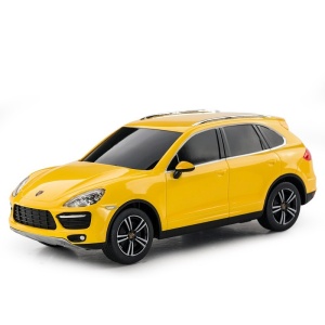 MASINA CU TELECOMANDA PORSCHE CAYENNE TURBO GALBEN CU SCARA 1 LA 24 - Img 2