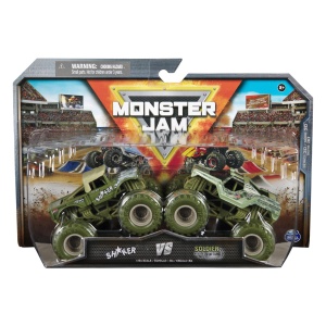 MONSTER JAM SET 2 MASINUTE METALICE SHAKER SI SOLDIER FORTUNE SCARA 1 LA 64 - Img 1