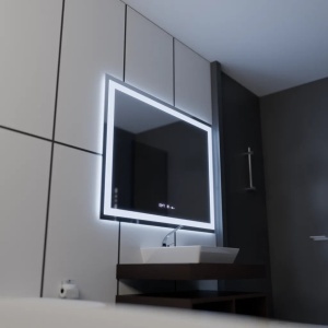 Oglinda LED Rectangulara, 100x75cm, Verite MotionGlow Marcello, Sistem Dezaburire, Ceas & Termometru, Dimabila - Img 3