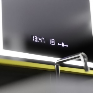 Oglinda LED Rectangulara, 50x70cm, Verite Royale Gold Motion Glow Marcello, Sistem Dezaburire, Ceas & Termometru, Dimabila - Img 2