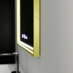 Oglinda LED Rectangulara, 80x60cm, Verite Royale Gold MotionGlow Marcello, Sistem Dezaburire, Ceas & Termometru, Dimabila - Img 2