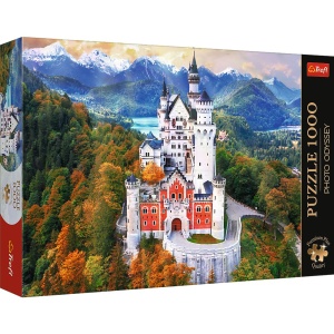 PUZZLE TREFL 1000 PREMIUM PLUS PHOTO ODYSSEY CASTELUL NEUSCHWANSTEIN GERMANIA - Img 1