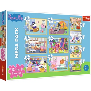 PUZZLE TREFL 10IN1 INTALNESTE-O PE PEPPA PIG - Img 1