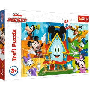 PUZZLE TREFL 24 MAXI MICKEY MOUSE CASA PRIETENILOR AMUZANTI - Img 1