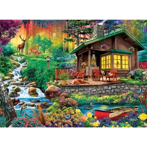 PUZZLE TREFL 3000 CABANA DIN PADURE - Img 2