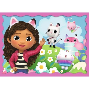 PUZZLE TREFL 4IN1 GABBYS DOLLHOUSE AVENTURILE LUI GABBY - Img 2