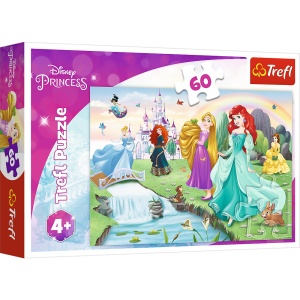 PUZZLE TREFL 60 DISNEY PRINCESS - INTALNESTE PRINTESA - Img 1