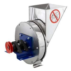 Razatoare fructe manuala, fulie atasare motor, Complet Inox Vinita, 200 kg/h - Img 3