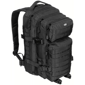 Rucsac modular Assault, 30 litri, multiple buzunare, compatibil sistem hidratare, negru MFH - Img 1