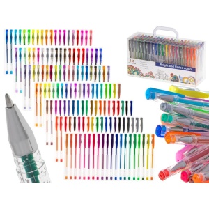 Set 140 piese, Pixuri cu gel multicolor cu sclipici (glitter) - Img 1
