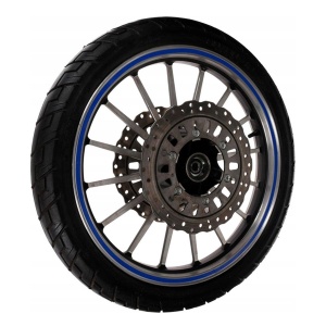 Set 16 ornamente Reflectorizante pentru jante auto, moto, culoare Albastra - Img 2