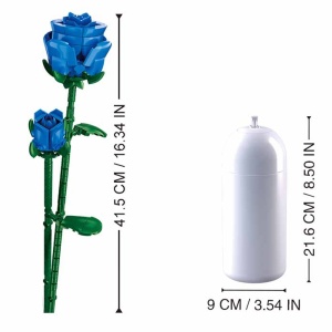 Set de Constructie Flowers, 238 piese, Trandafir Albastru - Sluban - Img 2