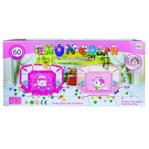 Tarc de joaca, fete + 50 mingiute, 135x135x62.6 cm - Img 2