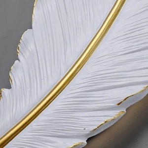 Aplica LED Esther, forma Pana, 36W, 87cm Alb/Auriu - Img 2