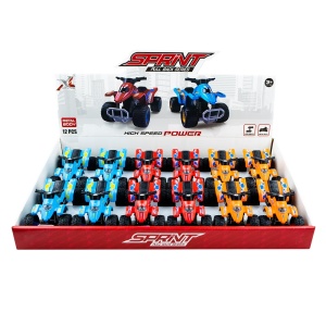 ATV din metal, cu frictiune, 12 buc/set - Img 2