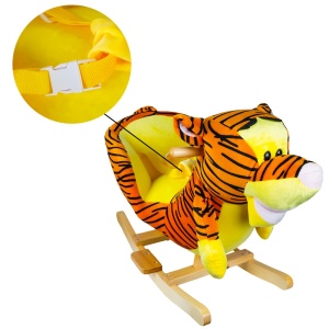 Balansoar pentru bebelusi, Tigru, lemn + plus, 60x34x45 cm - Img 2