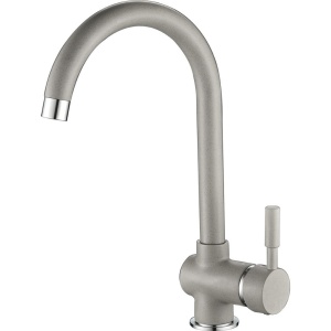 Baterie bucatarie cu pipa inalta GREY4H, finisaj granit gri - Img 3
