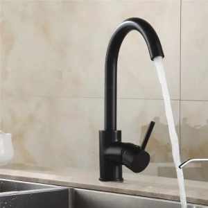 Baterie Bucatarie, Inox SUS304, Negru, HS/LY008 - Img 2