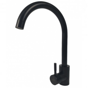 Baterie bucatarie MIXXUS SUS-011 BLACK din otel inoxidabil, Monocomanda, Racorduri incluse - Img 3