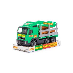 Camion cu lemne - Volvo PowerTruck, 45x19x25 cm, Wader - Img 1