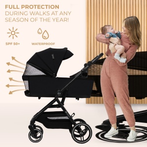 CARUCIOR KINDERKRAFT YOXI 3IN1 (MINK PRO) PURE BLACK - Img 2