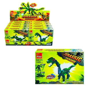 Cuburi constructii, Dinozaur, 8 seturi/cutie - Img 1