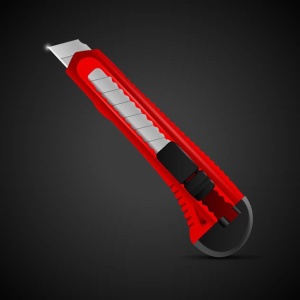 Cutit - cutter standard retractabil cu maner din plastic - Img 1