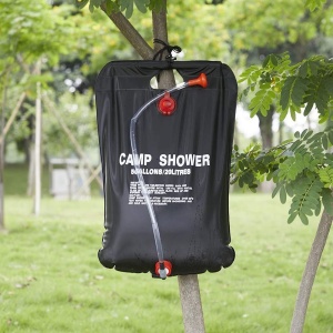 Dus solar suspendat pentru camping sau plaja, capacitate 20l, culoare Neagra - Img 1