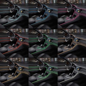 Fir Neon Auto "EL Wire" culoare Albastru, lungime 5M, alimentare 12V, droser inclus - Img 2