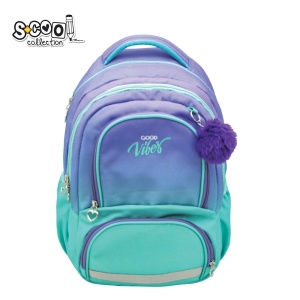 Ghiozdan ergonomic, compartiment laptop, GOOD VIBES, 42x31x16 cm - S-COOL - Img 1