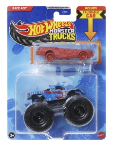 HOT WHEELS MONSTER TRUCK SI MASINUTA METALICA RACE ACE - Img 1