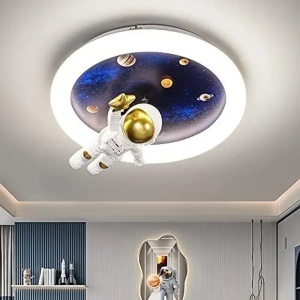 Lustra LED ASTRONAUT 51W, lumina Rece/Calda/Neutra, Alb Albastru - Img 1