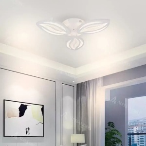 Lustra LED cu telecomanda ORCHID 39W, 3 Petale, lumina Rece/Calda/Neutra, Dimabila, Alb - Img 3
