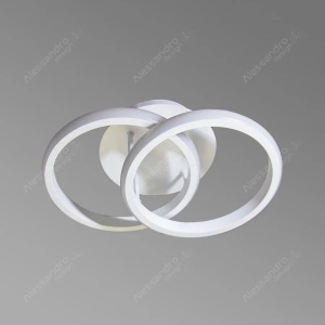 Lustra LED VERTEX CIRCULA 24W, 2 Cercuri, lumina Rece/Calda/Neutra, Alb - Img 2
