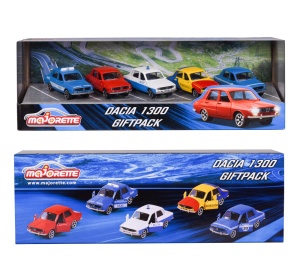 MAJORETTE SET 5 MASINUTE METALICE DACIA 1300 7.5CM - Img 1