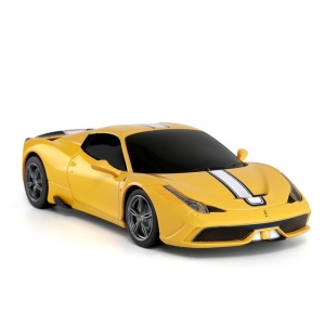 MASINA CU TELECOMANDA FERRARI 458 SPECIALE A GALBEN CU SCARA 1 LA 24 - Img 3