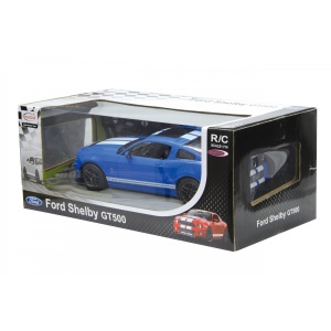 MASINA CU TELECOMANDA FORD SHELBY GT500 ALBASTRU CU SCARA 1 LA 14 - Img 1
