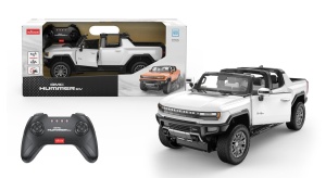 MASINA CU TELECOMANDA GMC HUMMER EV ALB SCARA 1 LA 16 - Img 1
