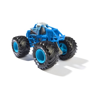 MONSTER JAM MASINUTA METALICA MEGALODON ALBASTRU SCARA 1 LA 64 - Img 3