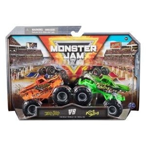 MONSTER JAM SET 2 MASINUTE METALICE BOG HOG SI KING SLING SCARA 1 LA 64 - Img 1