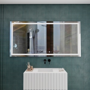 Oglinda LED Rectangulara, 120x60cm, Verite MotionGlow Marcello, Sistem Dezaburire, Ceas & Termometru, Dimabila - Img 1