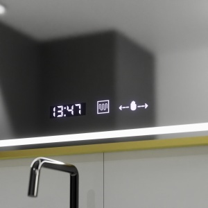 Oglinda LED Rectangulara, 80x60cm, Verite Royale Gold MotionGlow Marcello, Sistem Dezaburire, Ceas & Termometru, Dimabila - Img 3