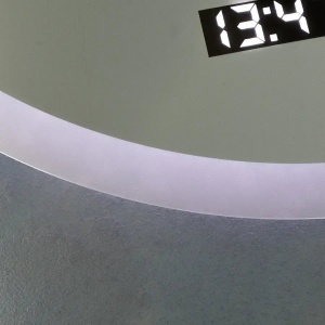 Oglinda LED Rotunda, 70cm, Elysee MotionGlow Marcello, Sistem Dezaburire, Ceas & Termometru, Dimabila - Img 2