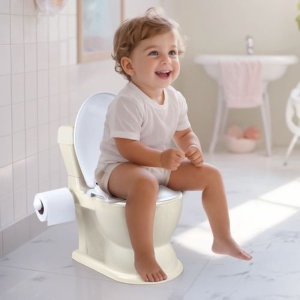 Olita tip WC, cu sunet, XL, 2 in 1, Bej - DOLU - Img 2