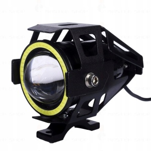 Proiector LED cu Lupa, Angel Eye ALB si Devil Eye RED, alimentare 12V, pentru Off-Road, ATV, SSV, UTV - Img 2
