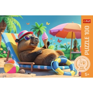 PUZZLE TREFL 100 RELAXARE IN STIL CAPIBARA - Img 3