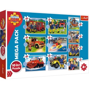 PUZZLE TREFL 10IN1 POMPIERUL SAM - SALVARILE POMPIERULUI SAM - Img 1