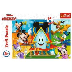 PUZZLE TREFL 24 MAXI MICKEY MOUSE CASA PRIETENILOR AMUZANTI - Img 3